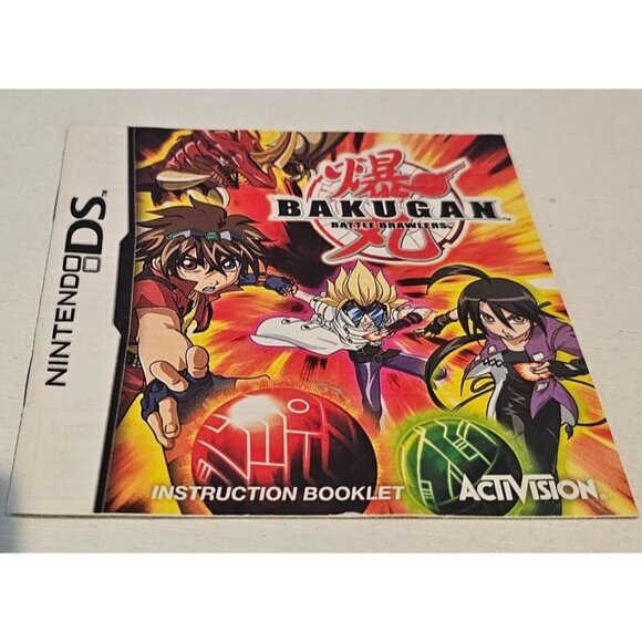 Bakugan Battle Brawlers Nintendo DS 2009 MANUAL ONLY NO GAME OR CASE Preowned - Picture 1 of 4